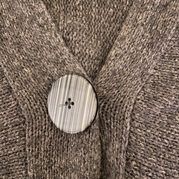 Womens Dressbarn Sweater size 18/20 3/4 Sleeve Gray Cardigan Top - Picture 5 of 5